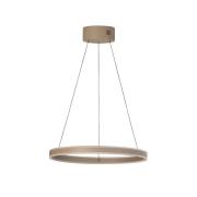 LED-hængelampe Silvio, Ø 60 cm, greige, metal, CCT