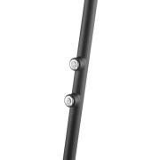 LED-gulvlampe Glow-Sphere, højde 146 cm, sort, metal