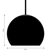 FRANDSEN Hængelampe Ball Glas, sandgrå, Ø 25 cm