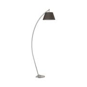 Gulvlampe Sinea, sølv/sort, højde 110 cm, jern, tekstil