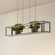 Lucande LED-hængelampe Estante, sort, dæmpbar