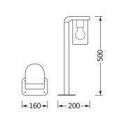 OSRAM vejlampe ENDURA CLASSIC CASCADE 50 cm mørkegrå/klar