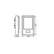 OSRAM LED-sensor-udendørs væglampe ENDURA STYLE ENTRANCE grafit