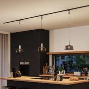 Paulmann URail lampeskærm Neila 2Easy, Ø 23 cm, røget glas