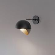 Væglampe Berceste 252-A, sort/guld, metal, Ø 20 cm