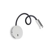 Ideal Lux LED-væglampe Focus 2, kromfarvet, 55 cm, fleksibel arm