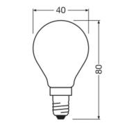 OSRAM LED-pære Tropfen, E14, 3,4 W, mat 2.700 K dæmpbar