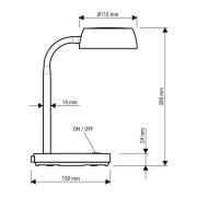 LED-skrivebordslampe MAULabby, hvid, højde 30 cm