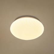 LED-loftlampe Malta, Ø 29 cm, hvid, akryl, CCT