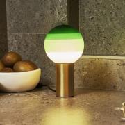 MARSET bordlampe Dipping Light, højde 22 cm, grøn/messing