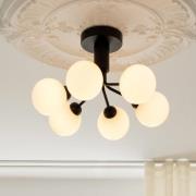 Nuura loftlampe Apiales 6, Ø 50 cm, sort/opal