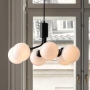 Nuura pendellampe Apiales 6, Ø 50 cm, sort/opal