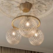 Nuura lysekrone Miira 3 Circular, Ø 54 cm, messing/klar