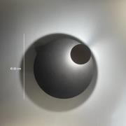 Knikerboker LED-væglampe Pois, grå, Ø 25 cm, dæmpbar