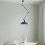 Hængelampe Melos, blå, Ø 36 cm, metal