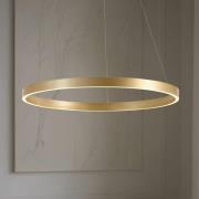 Lucande LED-hængelampe Yonam, Ø 80 cm, 1 lyskilde, guld, CCT
