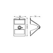 OSRAM LED-solcelle-væglampe ENDURA FLOOD BUTTERFLY 1,5W Sensor