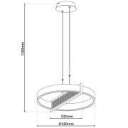 LED-hængelampe Yvaris, sølv, CCT, fjernbetjening