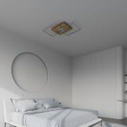 LED-loftlampe Inka S, længde 50 cm, lyst træ, dæmpbar