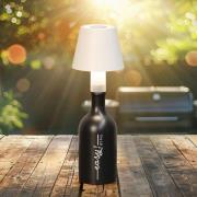 LED-flaskelampe Fiocco, sandhvid, RGBW, IP54, dæmpbar