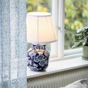 PR Home bordlampe Fanny, blå/hvid, keramik, 47 cm, E27