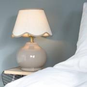 PR Home bordlampe Nell, nougat, keramik, 34 cm høj, E27