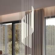 LED-hængelampe Baxter, lysegrå, Ø 37 cm, metal CCT dæmpbar