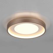 LED-loftlampe Solea, brun, Ø 40 cm, plast