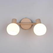 Loftlampe Boba, 2 lyskilder, beige, E14, metal