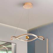 Smart LED-pendellampe Romina, Ø 78 cm, guldfarvet metal CCT