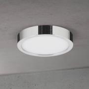 LED-loftlampe Disc, kromfarvet, Ø 14 cm, CCT, metal