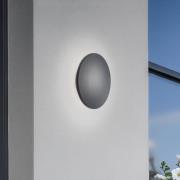 LED-væglampe Aria M, sort, aluminium, Ø 18 cm