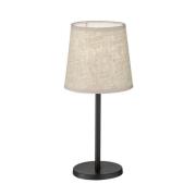 Rimini bordlampe, hør, beige/sort, E14, 30 cm