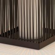 Solar-LED-terrasselampe Sophelia, 36 cm, sort, rattan