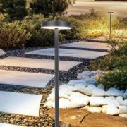 LED-sokkellampe Tango mørkegrå Højde 50 cm Metal, jordspyd