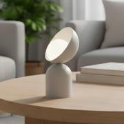 Bordlampe Boto LN1, grå, stål/glas, højde 31 cm, G9