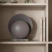 Globen Lighting bordlampe ORBIT, grå, marmor, højde 32 cm