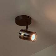 Loftspot Upton, højde 13 cm, sort/røggrå, metal