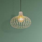 Hængelampe Mateo, creme/sandfarvet, metal, Ø 40 cm