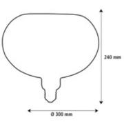 Segula LED Floating Bambus bronze Oval300 E27 5W 2.200 K dæmpbar