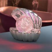 LED-bordlampe Shelly, kromfarvet, plast, 18 cm, RGB