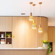 SEGULA hængelampe Flow, olieret eg, E27