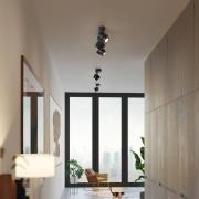 LED-spot BRUSH, sort, Ø 7 cm, metal, dæmpbar, 2.700 K