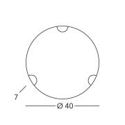 KOLARZ Væglampe Nonna, Ø 40 cm, hjort guldfarvet, glas