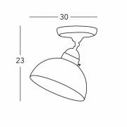 Kolarz Loftlampe Nonna Ø30cm Blomst guldfarvet Kant bølget