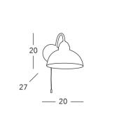Kolarz Væglampe Nonna Ø 20 cm Blomst guldfarvet Bølgeformet kant