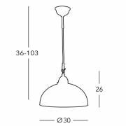 Kolarz hængelampe Nonna, Ø 30 cm, citroner, glat kant