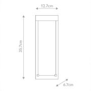udendørs LED-væglampe KABO, sort, højde 36 cm, metal, IP44