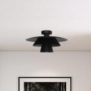 Loftlampe Plato, sort, metal, Ø 38 cm, E27