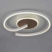 LED-loftlampe Calle, coffee, Ø 50 cm, CCT, dæmpbar